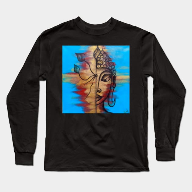 Buddha Devine Connection Long Sleeve T-Shirt by Coral Funnell